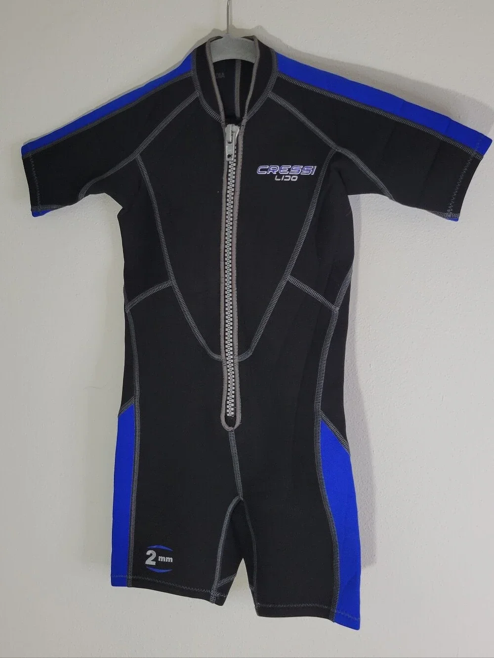 CRESSI Kids Size S Shorty Wetsuit - Black & Blue